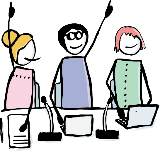 Politisches Gremium dekorativ